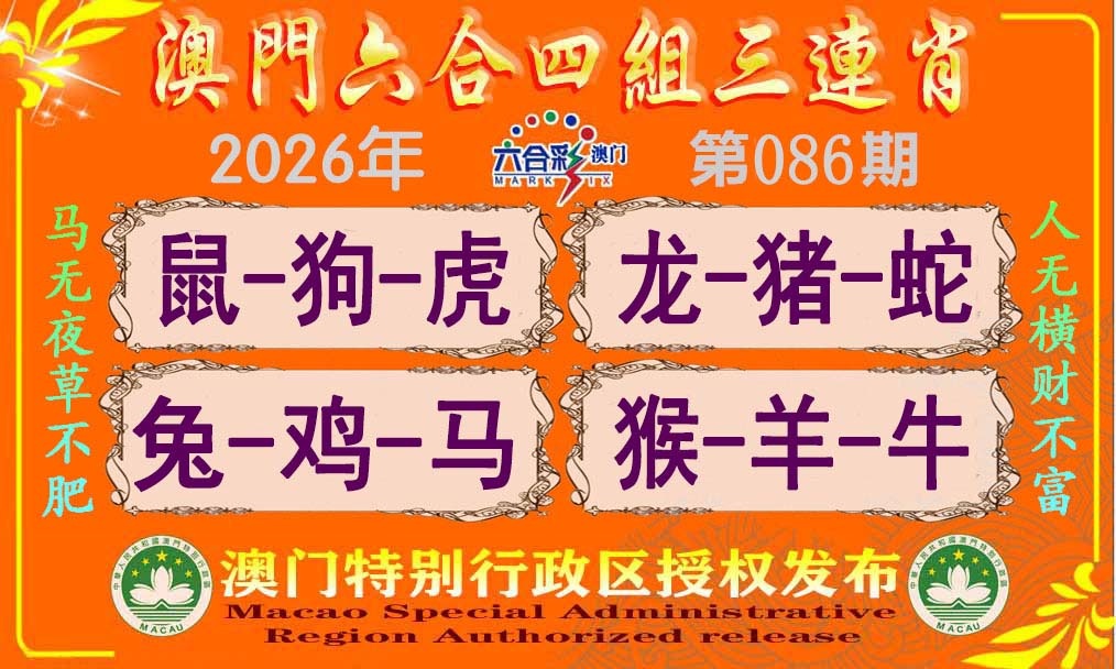 086期六合四组三连肖[图]