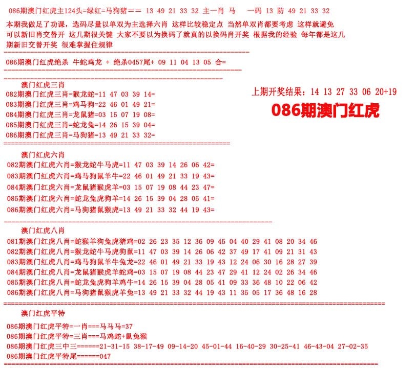 086期红虎图[图]